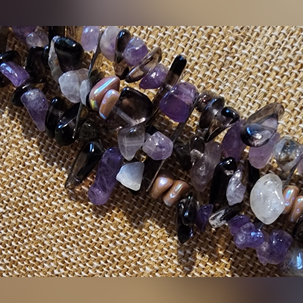 Free People Amethyst Triple Strand Choker - Picture 3 of 10